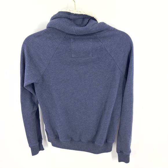 Abercrombie Fitch Sweatshirt Womens XS Sherpa Funnel Neck Y2K Soft Lounge Comfy - Picture 4 of 10